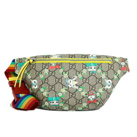 GUCCI グッチ ヒグチユウコ GGスプリーム ベルトバッグ ボディバッグ チルドレンズ 502095 204046 コーティングキャンバス ブラウン マルチカラー レディースバッグ ブランドバッグ 5053750M【中古】