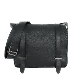 HERMES エルメス スティーブカポラル 27 ショルダーバッグ トリヨンクレマンス ブラック シルバー金具 □R刻 メッセンジャーバッグ メンズバッグ ブランドバッグ 5071230J【中古】