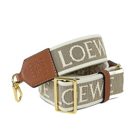 【極美品】LOEWE ロエベ アナグラム ストラップ バッグ用ショルダーストラップ C073T87X01 ジャガード カーフスキン ナチュラル タン バッグ用アクセサリー ブランド小物 5073941M【中古】