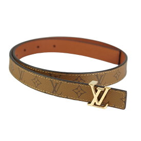 【極美品】LOUIS VUITTON ルイヴィトン モノグラムリバース LV アイコニック 20mm ベルト リバーシブル M0440 PVCキャンバス レザー ブラウン ゴールド金具 65/26 レディースベルト ブランド小物 5s17930MK