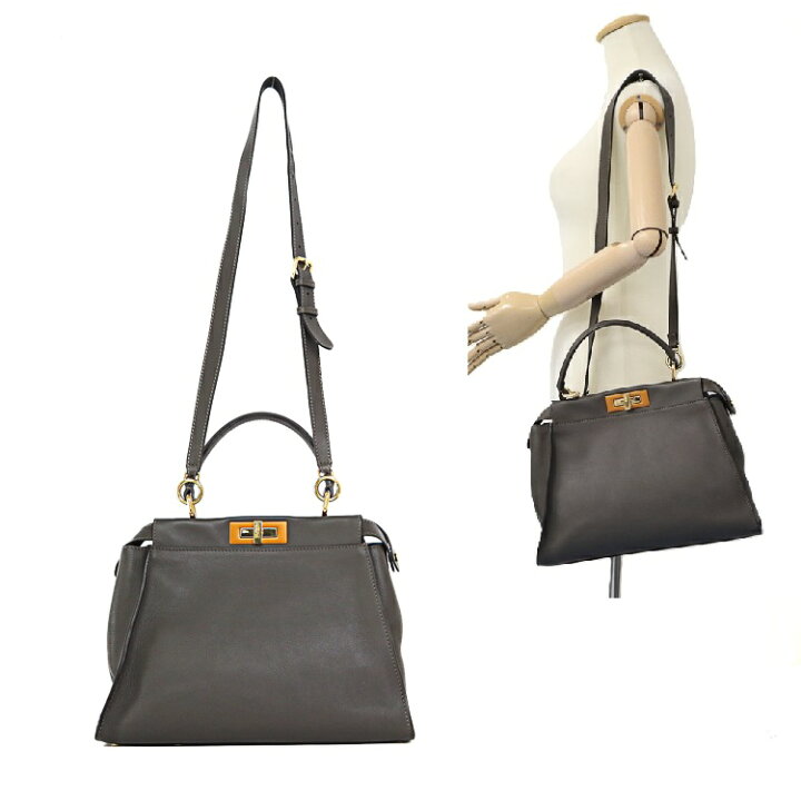 楽天市場】【美品】 FENDI ピーカブー レギュラー ハンドバッグ 2way 