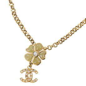 【中古】CHANEL シャネル フラワーモチーフ ストーン ココマーク ラインストーン レディースアクセサリー メタル アンティーク調ゴールド 4541630M