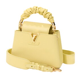 【美品】LOUIS VUITTON カプシーヌ MINI シュシュ レディースバッグ ハンドバッグ ショルダーバッグ M21798 ICチップ レザー イエロー 5240743J【中古】