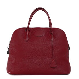 HERMES ボリード35 ハンドバッグ トートバッグ トリヨンクレマンス ルージュグレナ シルバー金具 □L刻 ブランドバッグ 5s12122J【中古】