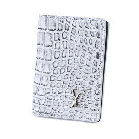 【極美品】LOUIS VUITTON カードケース オーガナイザー ドゥ ポッシュ 名刺入れ N83687 クロコダイル スノーホワイト 5221916J【中古】