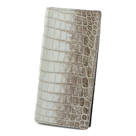 【美品】LOUIS VUITTON サハラ ポルトフォイユ ブラザ N99837 ヒマラヤ クロコダイル レザー グレー ホワイト メンズ財布 二つ折り 長財布 5224627J【中古】