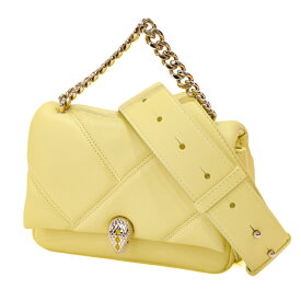 【美品】BVLGARI セルペンティ カボション レディースバッグ 2WAYバッグ ハンドバッグ ショルダーバッグ 291488 カーフ レザー イエロー ブランドバッグ 5274997M【中古】