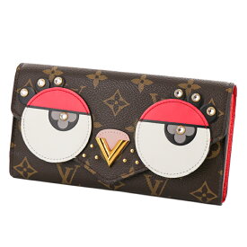 【中古】LOUIS VUITTON ポルトフォイユ・サラ ラブリーバード レディース財布 長財布 M64464 レザー レッド ブラウン 二つ折り 5282960M