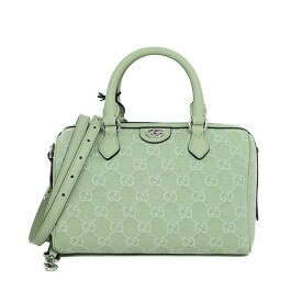 【未使用】GUCCI オフィディア スモール トップハンドル レディースバッグ 2WAYバッグ ハンドバッグ ショルダーバッグ 772061 キャンバス レザー ペールグリーン デニム ブランドバッグ 5288515J【中古】