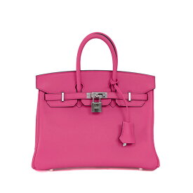 【新品同様】HERMES バーキン25 ハンドバッグ ヴォージョナサン ローズショッキング シルバー金具 Z刻 ブランドバッグ 5289020H【中古】
