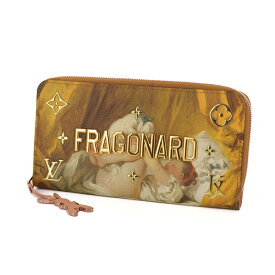【美品】LOUIS VUITTON ジッピーウォレット マスターズコレクション フラゴナール レディース財布 ラウンドファスナー 長財布 M64605 モノグラムセルティ ピンクゴールド金具 マルチカラー ブラウン 5290484M 【中古】