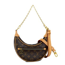 【美品】LOUIS VUITTON ループ レディースバッグ ショルダーバッグ M81098 ICチップ モノグラム レザー ブラウン ブランドバッグ 5313024J【中古】
