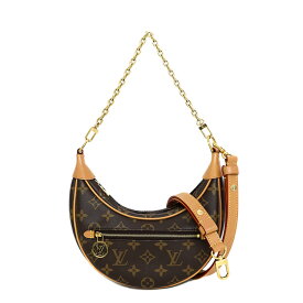 【美品】LOUIS VUITTON ループ レディースバッグ ショルダーバッグ M81098 ICチップ モノグラム レザー ブラウン ブランドバッグ 5313225J【中古】