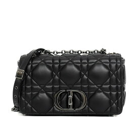 【美品】Christian Dior マクロカナージュ CARO レディースバッグ クロスボディ チェーンショルダー ショルダーバッグ レザーブラック ブランドバッグ 5314626J 【中古】