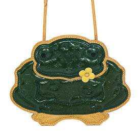 【美品】LOUIS VUITTON コント ドゥ フェ カエル ポシェット グラボ 蛙 カエル レディースバッグ ショルダーバッグ M92269 2002年 ヴェルニ レザー グリーン ブランドバッグ 5315166M【中古】