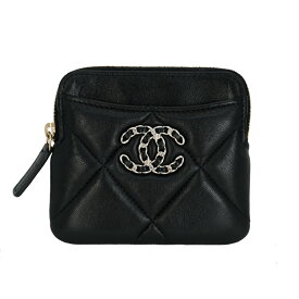 【良品】CHANEL マトラッセ レディースコインケース 小銭入 ラウンドファスナー AP2086 A1U5**** ラムスキン レザー ブラック 5316070M【中古】