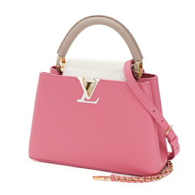 【極美品】LOUIS VUITTON カプシーヌBB バイカラー レディースバッグ クロスボディ 2Way ショルダーバッグ M21689 トリヨンカーフベージュ ホワイト ピンク 5317942J 【中古】