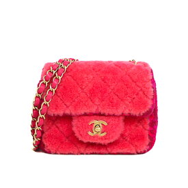 【極美品】CHANEL マトラッセ ツイード チェーンショルダー レディースバッグ ショルダーバッグ 2021年 ピンク ブランドバッグ 5337629JC4【中古】