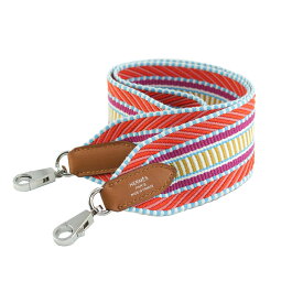 【美品】HERMES バンドリエール サングルカヴァル 50mm ショルダーストラップ トワル スイフト カプシーヌ マグノリア ゴールド金具 C刻 バッグ用アクセサリー ブランド小物 5349595MK【中古】