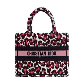 【美品】 Christian Dior ブックトート スモール ピンク レオパード Mizza レディース ハンドバッグ トートバッグ キャンバス 6341618j 【中古】