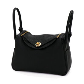 【極美品】HERMES リンディ26 トリヨンクレマンス ブラック ゴールド金具 GHW レディースバッグ ショルダーバッグ U刻印 2022年 5130314HC4 【中古】