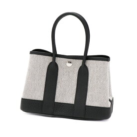 【未使用品】HERMES ネオ ガーデン 23 トワルアッシュ ネゴンダ ベージュ ブラック シルバー金具 PHW レディースバッグ ハンドバッグ トートバッグ W刻印 2024年 5280371JC5 【中古】