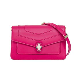 【極美品】BVLGARI セルペンティ フォーエバー レディースバッグ ショルダーバッグ レザー ピンク ブランドバッグ 5338095ME4【中古】