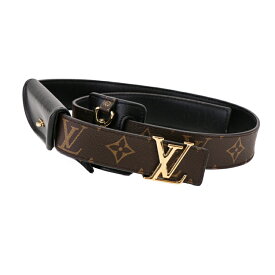 【美品】LOUIS VUITTON サンチュール ALL YOU NEED オール ユー ニード レディース ベルト 30MM M0383 モノグラムキャンバス ゴールド金具 ブラック ブラウン 5363154M 【中古】