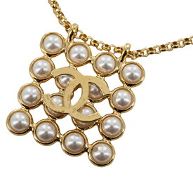 【美品】CHANEL ネックレス パール レディースジュエリー フェイクパール GP ゴールド ブランドジュエリー 5363795MM【中古】