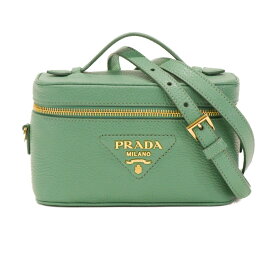 【美品】PRADA バニティ レディースバッグ ショルダーバッグ 1BH202 レザー カーキ グリーン ブランドバッグ 5417813JF3【中古】