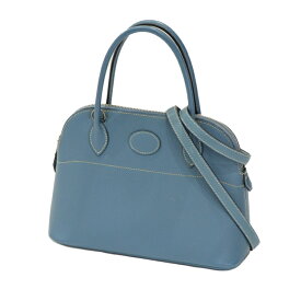 【中古】HERMES ボリード27 レディースバッグ 2Way □K刻印 2007年 ショルダーバッグ ヴォー・エプソン シルバー金具 ブルージーン 5433930JB4