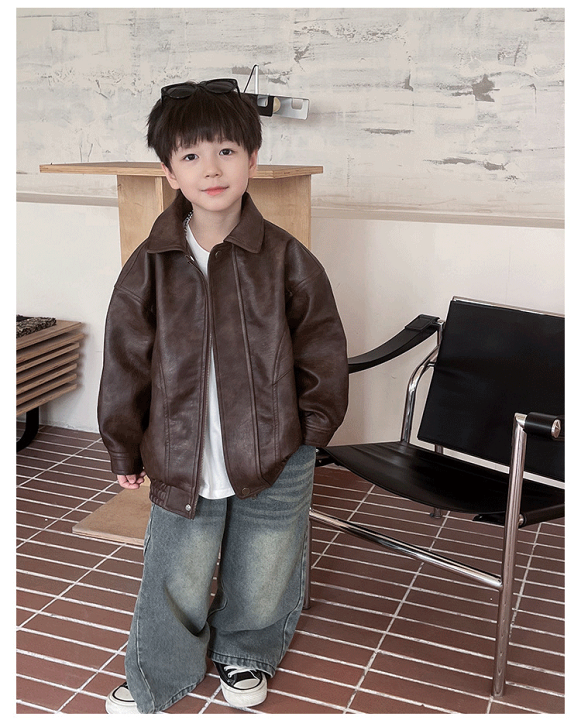 楽天市場】送料無料レザージャケット キッズ 子供服 男の子 アウター