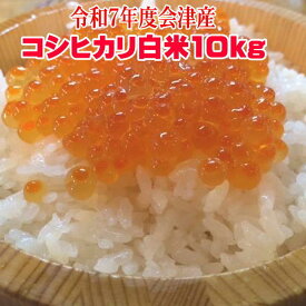 輝くごはん 新米10kg コシヒカリ 【こだわり精米】 令和7年産 福島県 会津産 送料無料【楽ギフ_のし】sふくしまプライド。体感キャンペーン