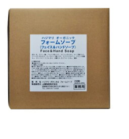 【送料無料】 ハジマリ オーガニック フォームソープ（フェイス＆ハンドソープ）18L 業務用洗顔 洗顔料 手洗い石けん 手洗いフォーム フォームソープ ソープ ホテル 旅館 宿泊施設 アメニティ 小ロット 業務用 アメニティ 温泉 スパ エステ サウナ 温浴施設 詰替え容器付き