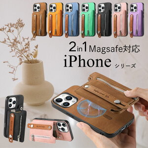 2in1 ���̎� iPhone17 16e iPhone15 �X�}�z�P�[�X ��t�� �x���g iPhone14 iPhone13 iPhone12 �g�уP�[�X MagSafe �J�[�h���� �R�C���P�[�X iPhone11 ProMax 7 Plus �A�C�t�H�� 17e 17 Air 16 16e 15 14 13 12 se3 se2 �P�[�X �Ϗ�