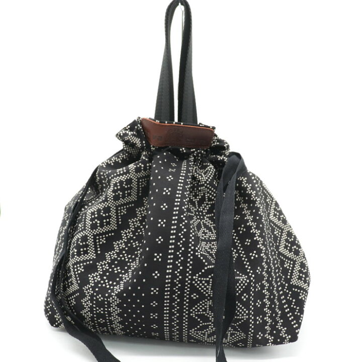 楽天市場】サヴァサヴァ トートバッグ ハンドバッグ 巾着型 総柄  