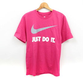 ナイキ Tシャツ 半袖 コットン100% スポーツウエア トップス メンズ Mサイズ ピンク NIKE 【中古】