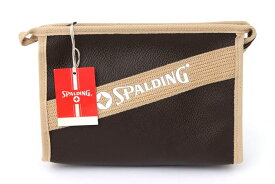 スポルディング ポーチ 未使用 小物入れ ブランド 小物 レディース メンズ ブラウン SPALDING 【中古】