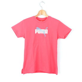 プーマ 半袖Tシャツ ロゴT スポーツウエア レディース Lサイズ ピンク PUMA 【中古】