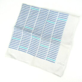 バーバリー スカーフ ロゴ 正方形 シルク混 ブランド 小物 レディース ブルー BURBERRY 【中古】