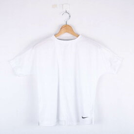 ナイキ 半袖Tシャツ ワンポイントロゴ ドライフィット ランニングウエア レディース Mサイズ ホワイト NIKE 【中古】