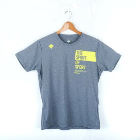 デサント 半袖Tシャツ グラフィックT スポーツウエア メンズ Mサイズ ブルー DESCENTE 【中古】