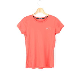 ナイキ 半袖Tシャツ ワンポイントロゴ ドライフィット ランニングウエア レディース Mサイズ レッド NIKE 【中古】