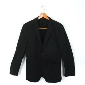 ユニクロ テーラードジャケット アウター スーツ メンズ Mサイズ ブラック UNIQLO 【中古】