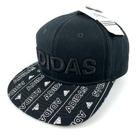 アディダス キャップ ロゴ ブランド 帽子 未使用品 メンズ OSFXサイズ ブラック adidas 【中古】