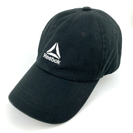 リーボック キャップ ロゴ コットン100% ブランド 帽子 メンズ Fサイズ ブラック Reebok 【中古】