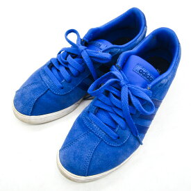 アディダス スニーカー ローカット B44617 COURTSET 靴 シューズ レディース 24.5サイズ ブルー adidas 【中古】