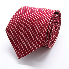 レコパン ブランド ネクタイ シルク 小紋柄 総柄 PO メンズ レッド Les Copains 【中古】