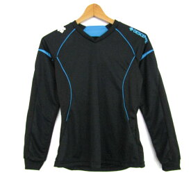 デサント 長袖Tシャツ スポーツウエア トレーニングウエア トップス レディース Mサイズ ブラック系/ピンク系 DESCENTE 【中古】