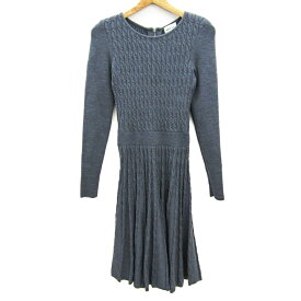 ミリー ニットワンピース 長袖 トップス レディース Sサイズ グレー MILLY 【中古】